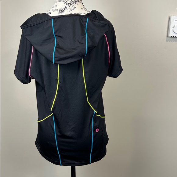 Diadora Black Pink Neon Hooded‎ Workout Hoodie XL - Picture 7 of 12